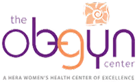 Brand logo for The ObGyn Experts, featuring the wordmark in purple with a peach uterus icon above.