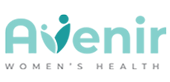 Avenir World Health logo with teal 'Avenir' wordmark and a heart-shaped accent.