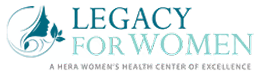 Logo for Legacy For Women featuring a teal circular emblem and the name ‘Legacy For Women’.