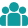 Combined team-icon Blue flower icon on a teal circular background, used to represent nature or plants (decorative/icon button)